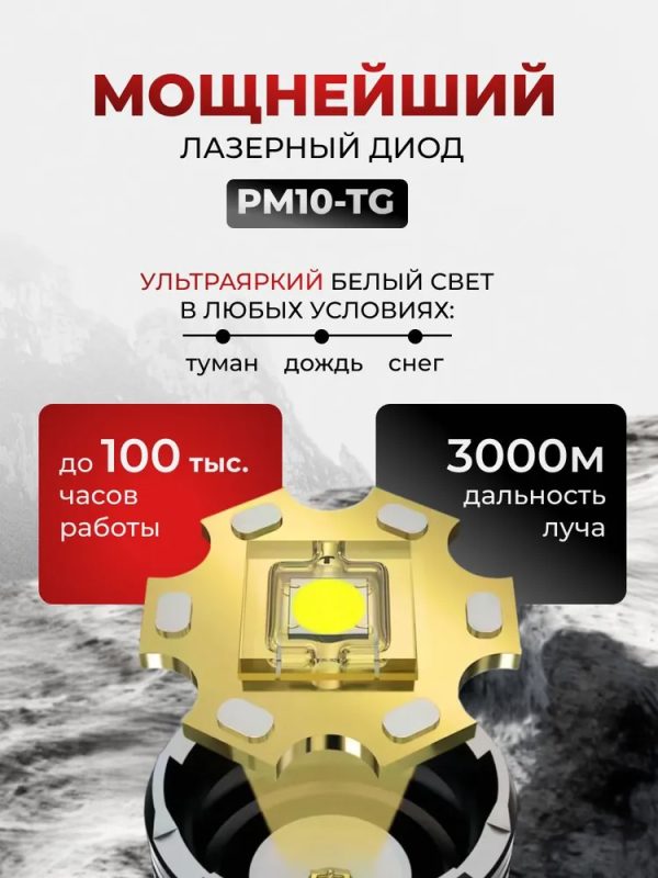 Фонарик ручной аккумуляторный M1120 — изображение 2