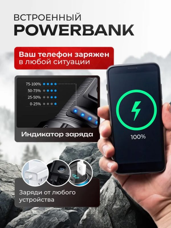 Фонарик ручной аккумуляторный M1120 — изображение 7