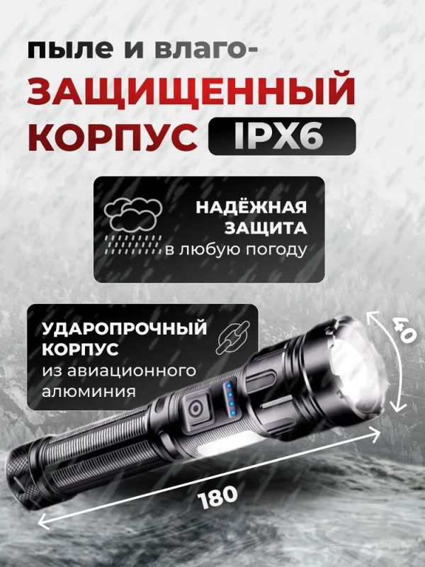 Фонарик ручной аккумуляторный M1120 — изображение 6